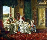 Johann Zoffany Queen Charlotte with her Two Eldest Sons Germany oil painting artist